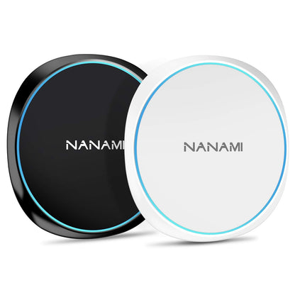 NANAMI Fast Wireless Charger [2 Pack] - Qi Certified Wireless Charging Pad for iPhone 17/17 Pro/17 Pro Max/16/15/14/13/13 Pro/12,10W for Samsung Galaxy S25/S25 Ultra/S24/S24 Ultra/S23/S22, New Airpods