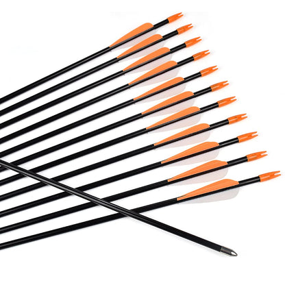 Elong Fiberglass Arrows Archery 26 Inch Target Shooting Practice Safetyglass Recurve Bows Suitable for Youth Children Woman Beginner (12 pcs)