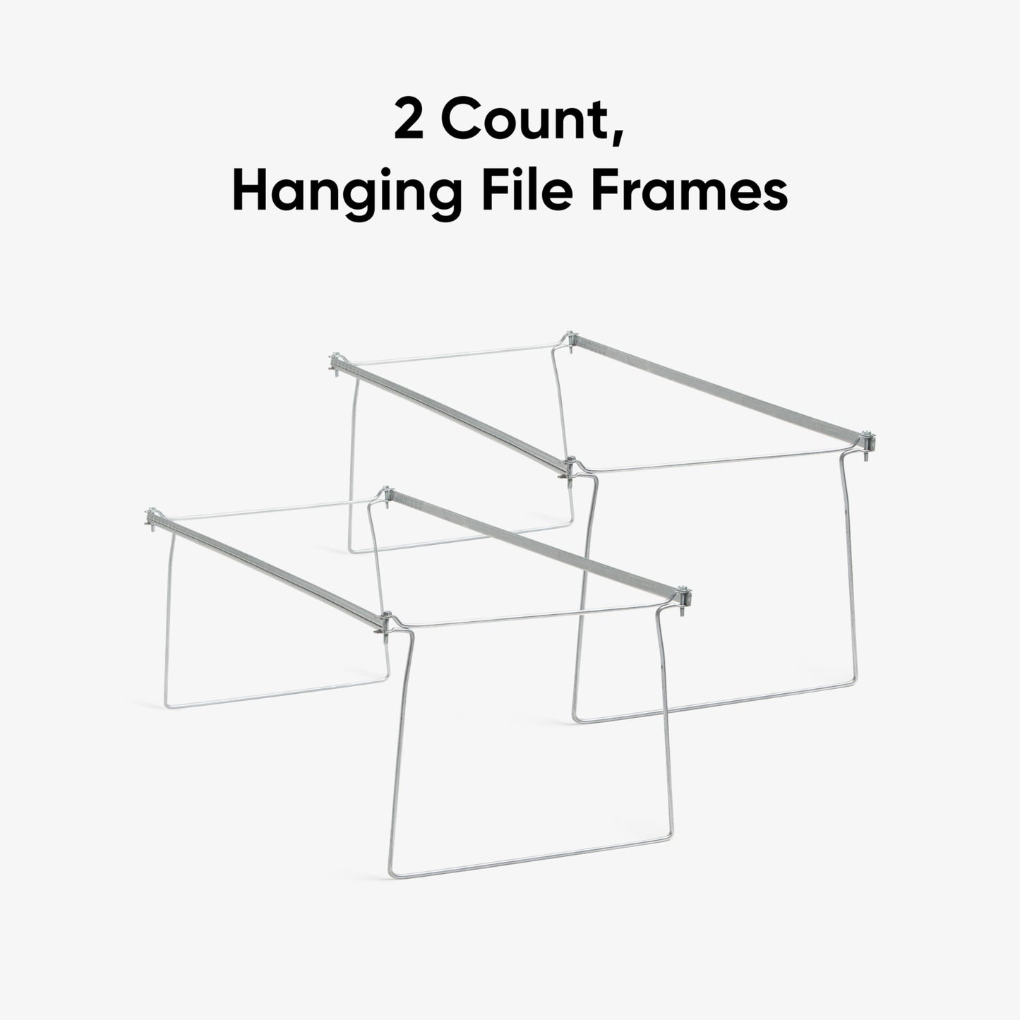 Smead Frames, Hanging File, Heavy Duty Steel Letter Size, Adjustable 23"-27" Rails, 2-Pack Gray, Converts Drawers to Hanging Folder Storage, for Office Home Classroom Organization