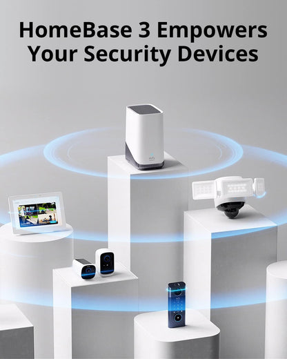 eufy Security HomeBase S380 (HomeBase 3),eufy Edge Security Center, Local Expandable Storage up to 16TB, Product Compatibility, Advanced Encryption,2.4 GHz Wi-Fi, No Monthly Fee