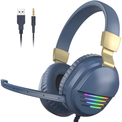 ELCTHUNDER Gaming Headset for Xbox One, PS5, PS4, PC - Kids Over-Ear Wired Headphones with Microphone and RGB Light