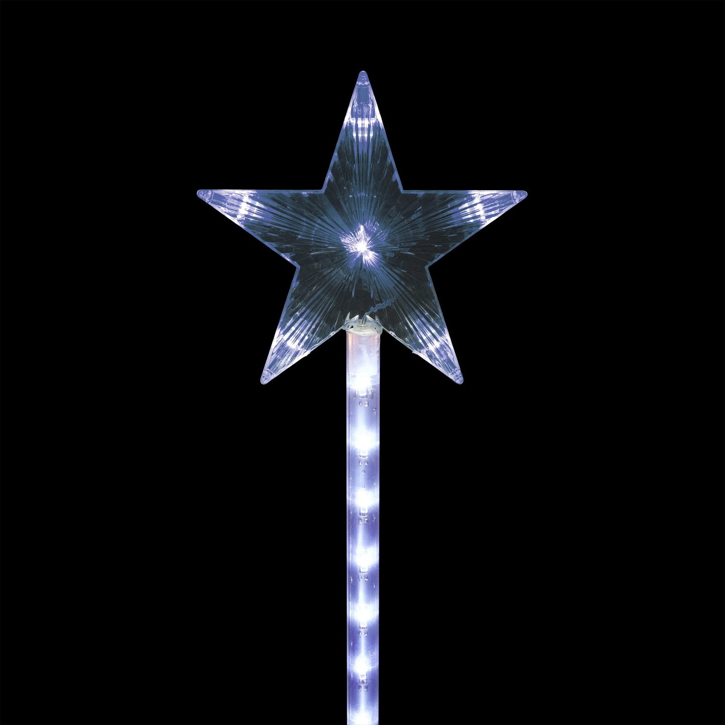 Alpine Corporation Holiday Décor Shooting Star Garden Stake with LED Lights, 4-Pack, Christmas Decoration
