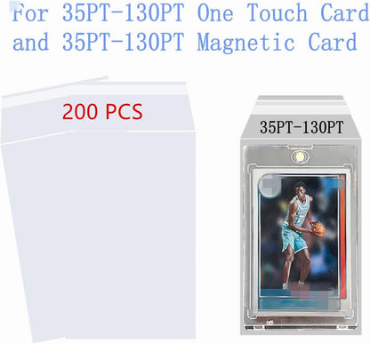 Resealable Team Bags for One Touch Card Holders - 200PCS | Fits 35PT-130PT Sleeves