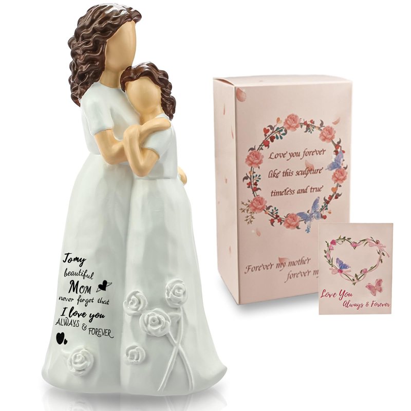 LIGETON Mothers Day Mom Gifts for Mom from Daughter,Cool Birthday Gifts for Women Wife Christmas Stocking Stuffers Unique Gift Ideas for Mama Grandma Aunt Hand-Painted Figure Sculpture Presents