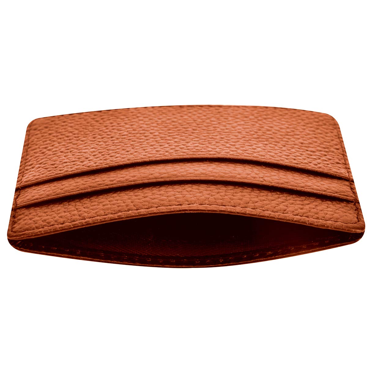 EASTNIGHTS Credit Card Holder Slim Wallet Leather Minimalist Wallet with ID Window (brown)