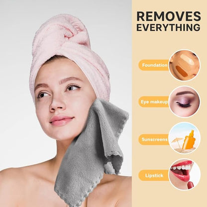SUNLAND Microfiber Face Cloth Reusable Makeup Remover Facial Cleansing Towel