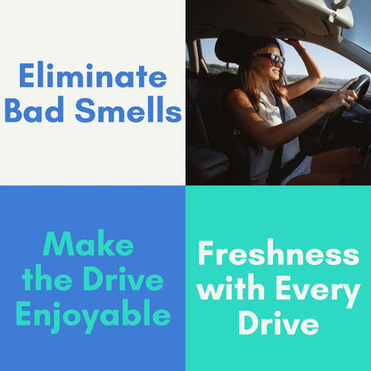 Air Jungles Eleu Pomelo Scent Car Air Freshener Clip, 6 Vent Clips, 4 ml Each, Long Lasting Air Freshener, Up to 180 Days Car Refresher Odor Eliminator