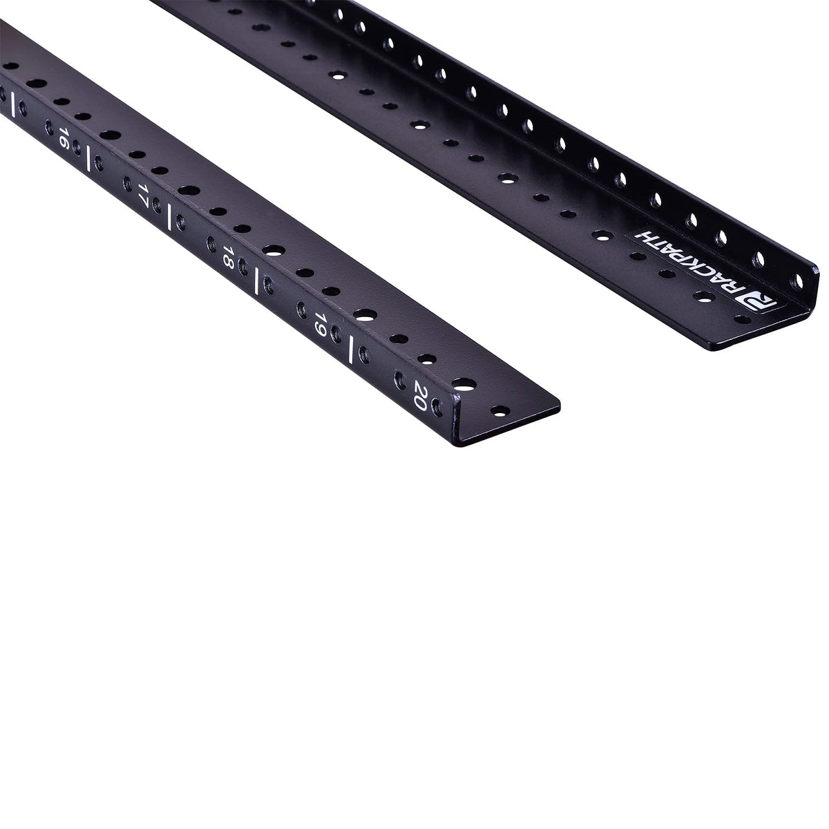 RackPath 20U Vertical Server Rack Rail Pair Kit, DIY Rack Build, 12-24 Screws x80
