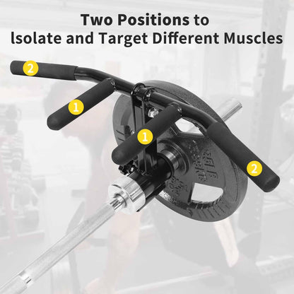 T Bar Row Landmine Attachment: T Bar Row Handle for 2In Olympic Barbell & 1In Standard Bar - Multi-Grip Tbar for Strength Workout Training