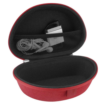 Geekria Shield Headphones Case Compatible with Beats Solo HD/4/3/2/ Pro Wireless Case, Replacement Hard Shell Travel Carrying Bag with Cable Storage (Red)