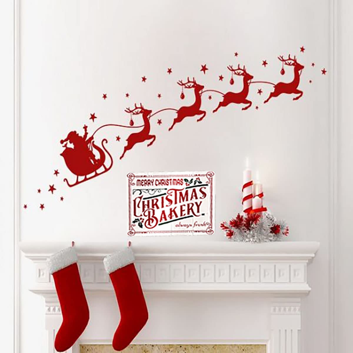 Christmas Bakery Always Fresh Tin Sign Christmas Decor for Kitchen Cafe Bar Home Wall Decor Art Decoration Plaque 8x12 Inch