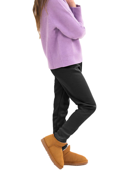 Resinta 1 Pair Girls Winter Warm Cotton Fleece Lined Leggings Thick Thermal Tights Pants Soft Basic Full Length Pants