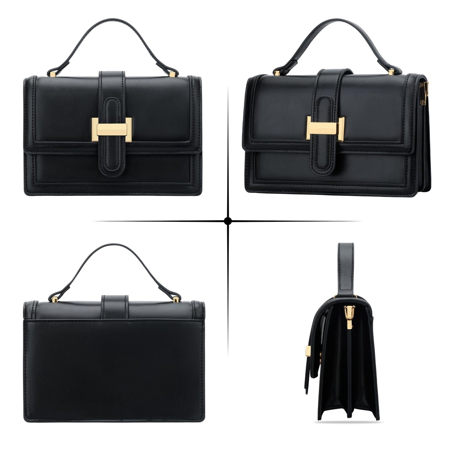 KKXIU Black Designer Crossbody Bags for Women