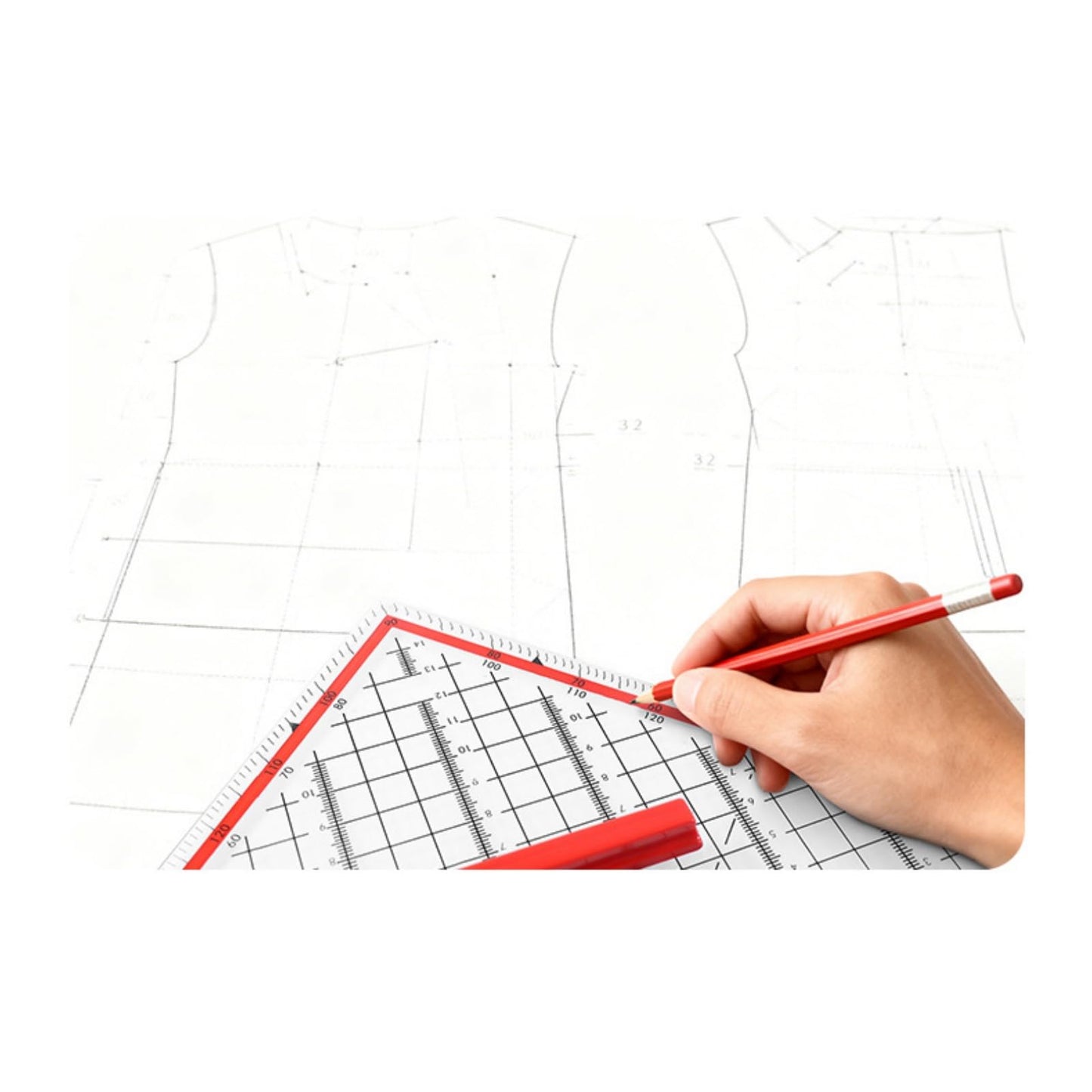 Multifunctional Triangular Ruler with Removable Handle and Transparent Design, Clear Measurement Markings,Protractor Geometry Stationery Tool for Architects Engineers Stud Precision Drafting