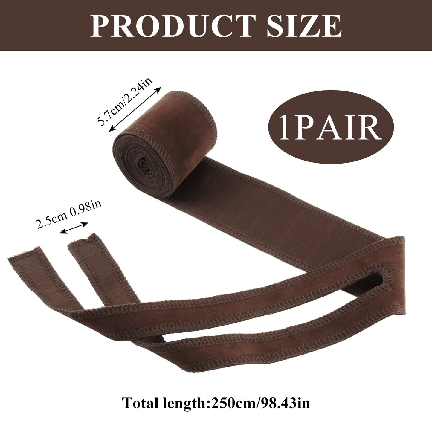 Renaissance Arm Wraps Medieval Faux Suede Bracers,Viking Hand Wraps, LARP Arm Guards Halloween Costume Accessorie Brown