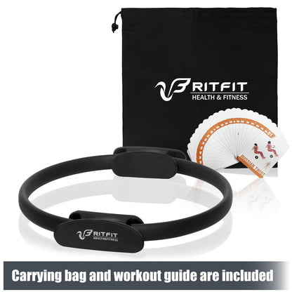 RitFit Pilates Ring Circle - 14 Inch Magic Fitness Circle for Toning Inner & Outer Thighs, Bonus Workout Guide Included