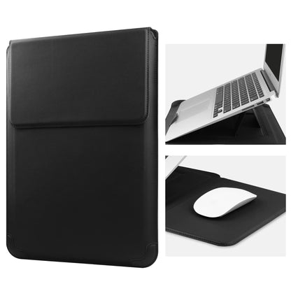 HoYiXi 15 16 Inch Laptop Sleeve Case Leather Bag for MacBook Pro 16 2021 & 2019/ASUS Vivobook 15/Huawei MateBook D15/HP 15.6" PC/MacBook Pro 15/Surface Laptop 3/Dell Inspiron 15/IdeaPad, Black