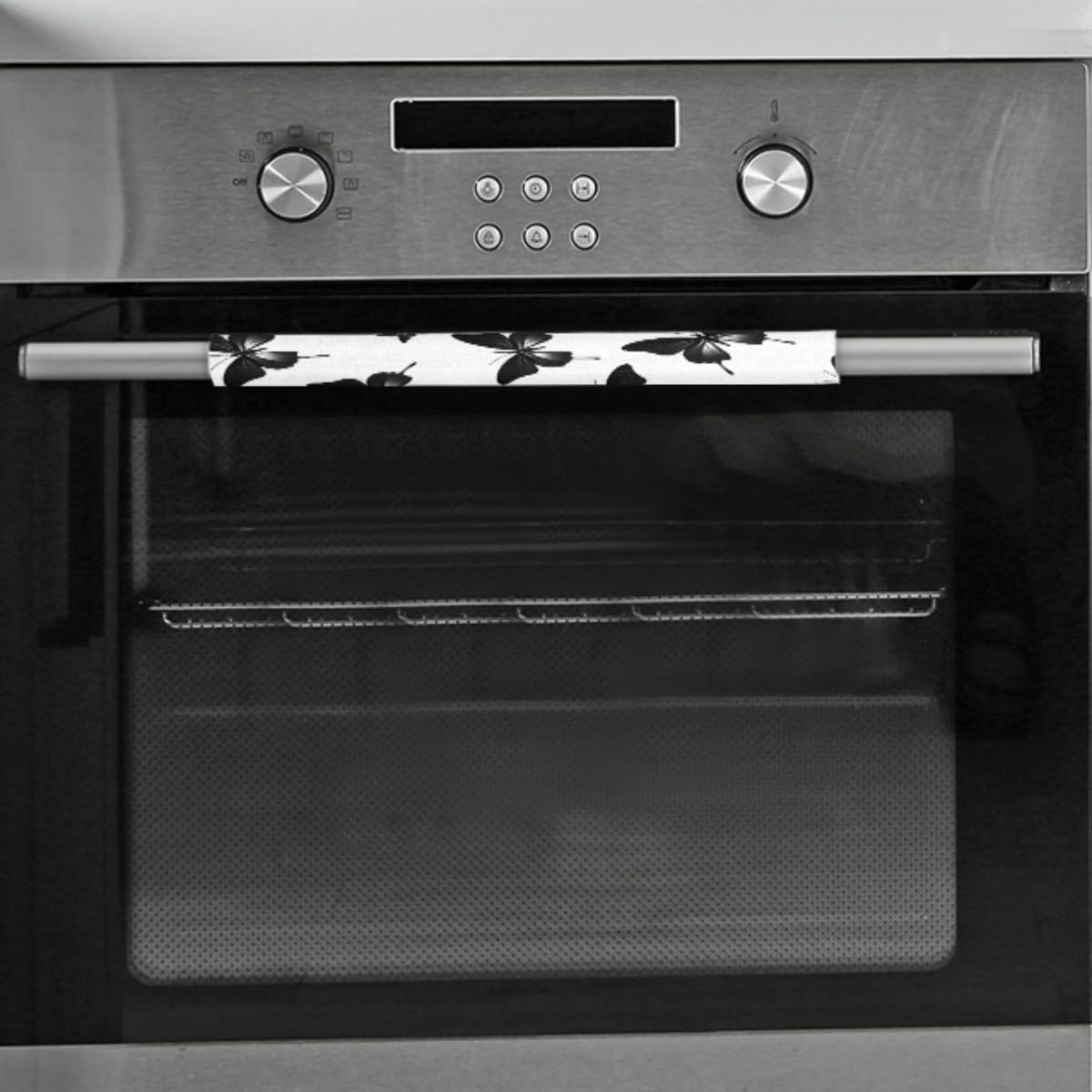 DXTKWL Black Butterfly Pattern Refrigerator Door Handle Covers Set of 2 Kitchen Appliance Handle Covers Protector for Fridge Microwave Stove Oven Dishwasher