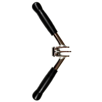 qibylift Barbell Multi-Exerciser Cable Attachment For Cable Machines, Lat Pull Down Bar Cable Machine Attachments, Tricep Press Down Bar, Revolving Straight Curl Pulldown Bar with Rotating & Rubber Handle Grips (V Bar)