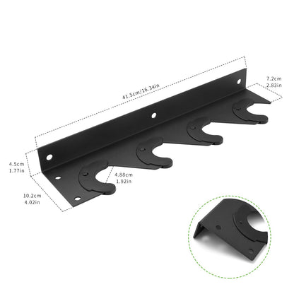 Barbell Rack Single Hook Wall Mount Heavy Duty Vertical Barbell Holder Weight Bar Holder for Olympic Barbell, Curl bar, Commercial or Home Gym Accessory (4 bars) (Black-4pis)