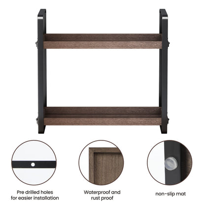 Bathroom Counter Organizer,Bathroom Countertop Organizer,Counter Shelf,Countertop Storage,Organization and Storage,Makeup Shelf,Sink Caddy(Brown 3 Tier)