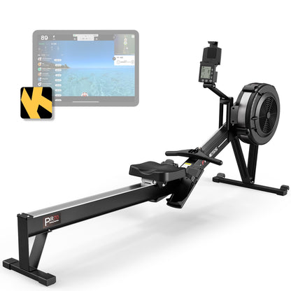 PASYOU Air Rowing Machine for Home,10-Level Resistance 350lbs Rower Machine,Foldable Row Machines Commercial with 54in Rail and Bluetooth Backlit Monitor, Adjustable Tablet Holder PR70