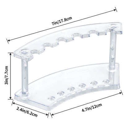 MOLIGOU 6 Pcs Pen Display Stand, 6 Slots Plastic Pen Holder, Clear Pen Display Rack for Craft Shows
