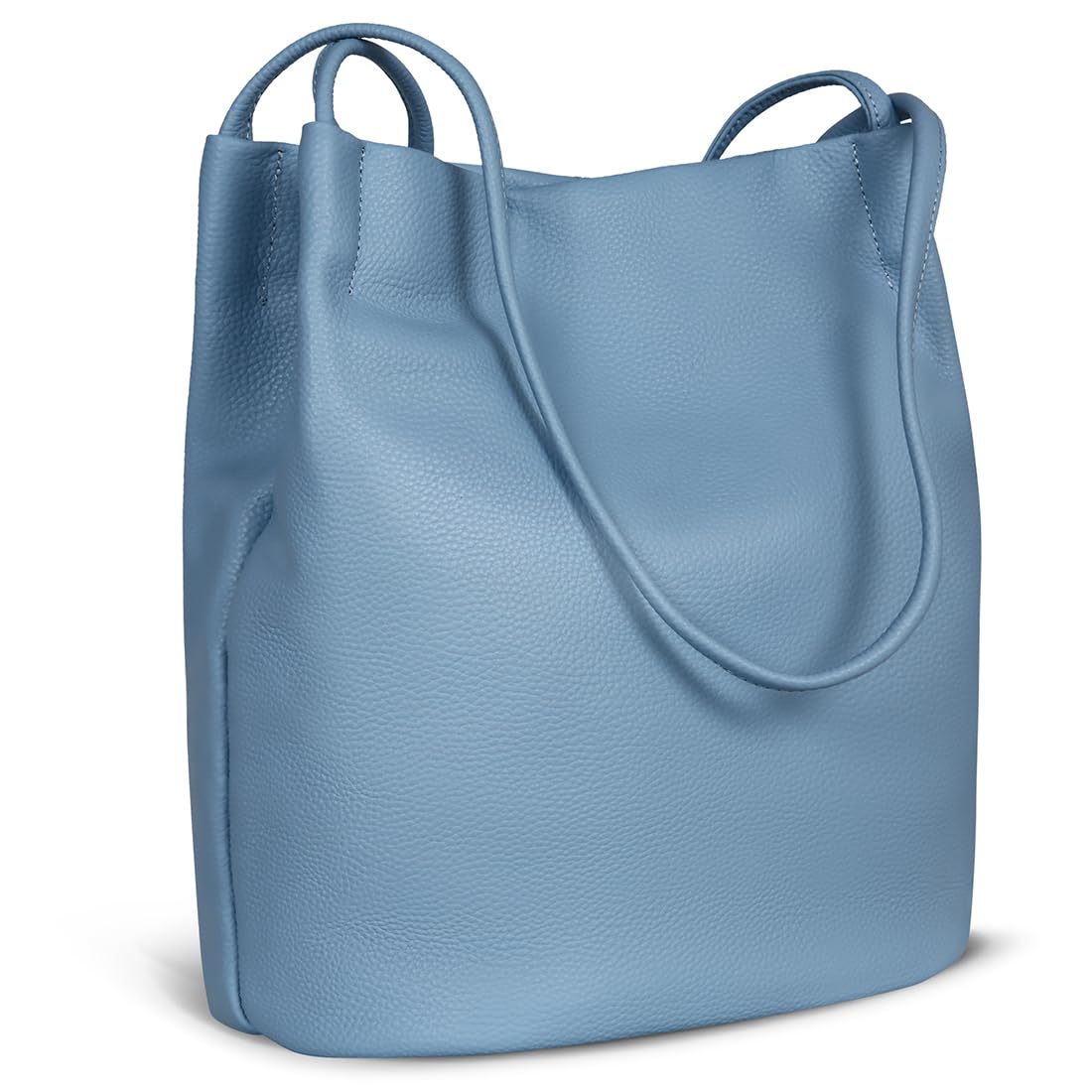 Iswee Large Purses for Women - Leather Tote, Shoulder, Handbags - Bucket, Satchel, Hobo - Ladies Purses and Hand Bags (Light Blue-Lichee)