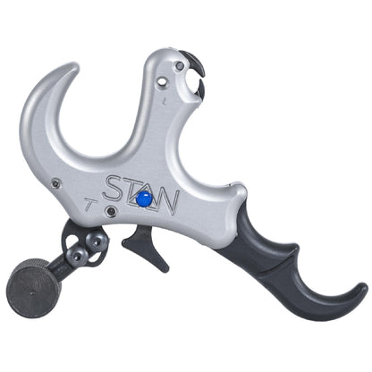 Stan OnneX Thumb Archery Release – Modular Trigger Release with Zero Travel, Adjustable Tension, 3 & 4 Finger Options, Open Hook, Trainer Lock, Echo Grey, M