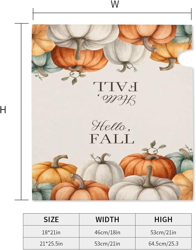 Festive Magnetic Mailbox Cover Pumpkin Fall Thanksgiving Outdoor Mailbox Protector Holiday Seasonal Decorative Garden Yard Home Standard Size 21 x 18 Inch