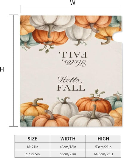Festive Magnetic Mailbox Cover Pumpkin Fall Thanksgiving Outdoor Mailbox Protector Holiday Seasonal Decorative Garden Yard Home Standard Size 21 x 18 Inch