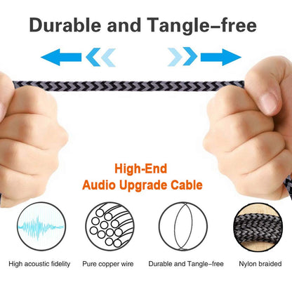 Tiandirenhe for Sennheiser HD598 HD599 HD569 HD560s HD559 Replacement Cable HD518 HD519 HD558 HD579 CS SE SR Headset Upgraded Cable Headphones, Length 1.8m/5.9 Feet (3.5mm to 2.5mm)