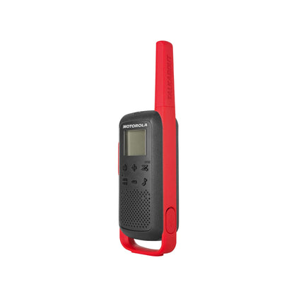 Motorola Solutions, Portable FRS, T210, Talkabout, Two-Way Radios, Rechargeable, 22 Channel, 20 Mile, Black W/Red, 2 Pack
