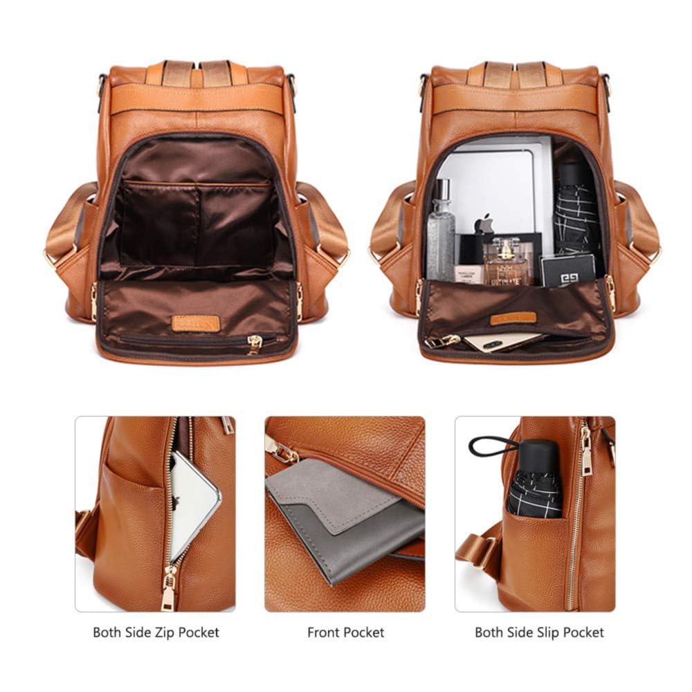 Kattee Women's Anti-Theft Backpack Purse Genuine Leather Shoulder Bag Fashion Ladies Satchel Bags
