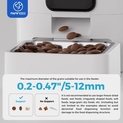 PAPIFEED Smart Automatic Cat Feeders: WiFi Pet Feeder with APP Control for Remote Feeding, Detachable for Easy Clean, Automatic Cat Food Dispenser with Alexa,1-30 Meals Per Day for Dog (6L/25Cup)