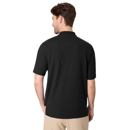 Hanes mens Short Sleeve X-temp Performance Polo fashion t shirts, Black, Large US