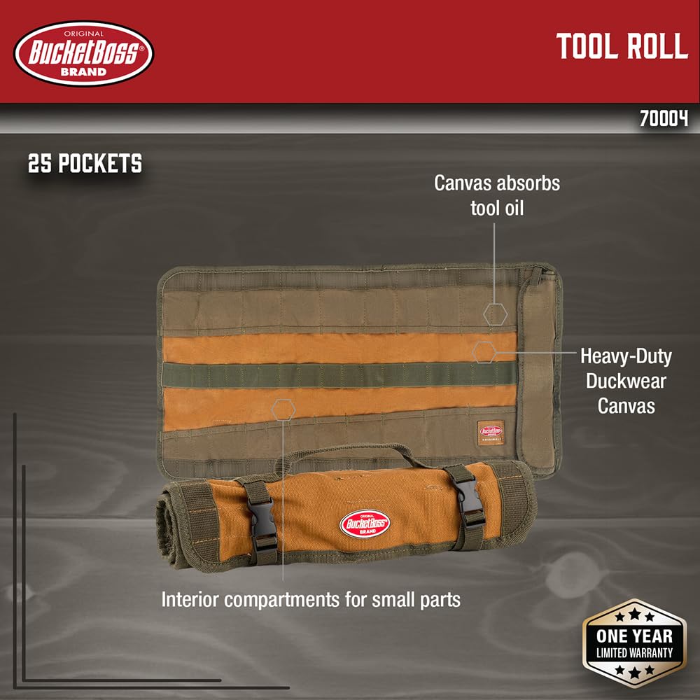 Bucket Boss - Tool Roll, Tool Bags - Original Series (70004) , Brown