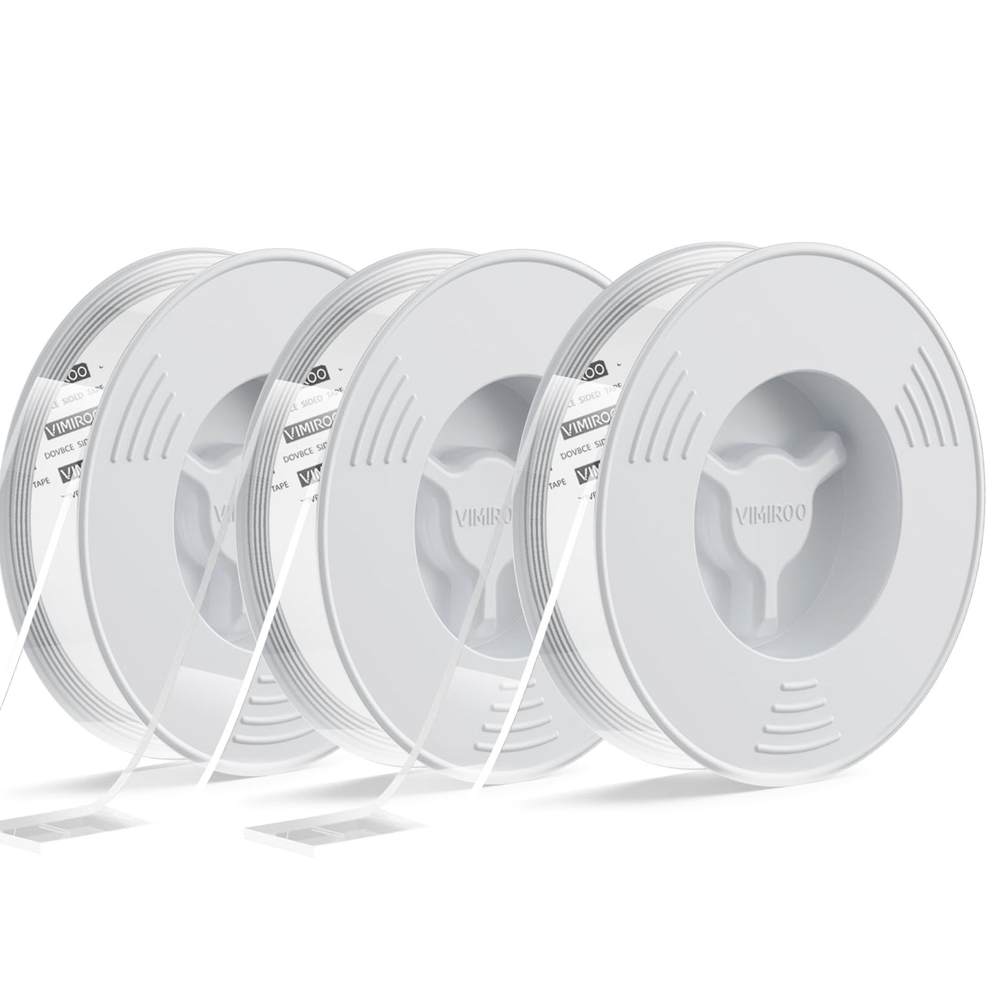 vimiroo 3 Pack Double Sided Tape Heavy Duty, Extra Large16.4FT Nano Double Sided MountingTape, Transparent Strong Removable Adhesive Picture Hanging Strips, Wall Tape Sticky Poster Carpet Decor