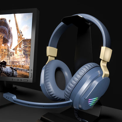 ELCTHUNDER Gaming Headset for Xbox One, PS5, PS4, PC - Kids Over-Ear Wired Headphones with Microphone and RGB Light