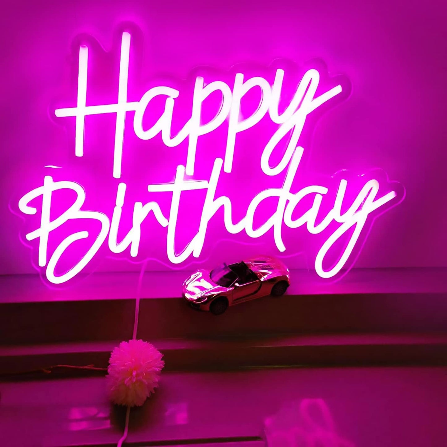 Happy Birthday Neon LED Night Light Can Be Used For Birthday, Wedding, Anniversary, Christmas, Home Decoration Party Backdrop Light, Best Gift For Family Friends Children