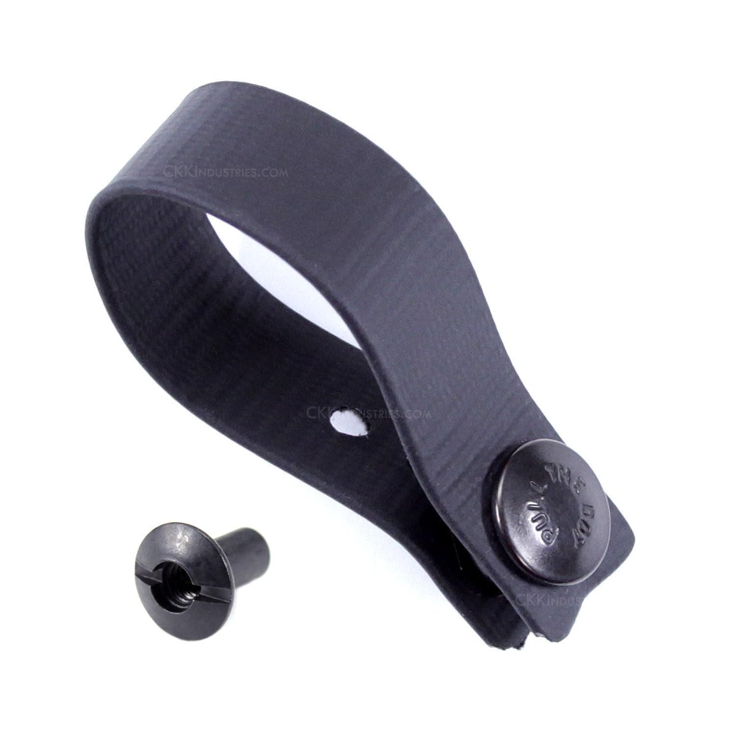 IWB Soft Belt Loops - Black – w/Heavy Duty Rubberized Nylon Pull-The-Dot Security Snaps & Mounting Hardware - Holster Loops for IWB Carry - (Fits 1.25" to 2.00" Belts (Adjustable) - (Pair)