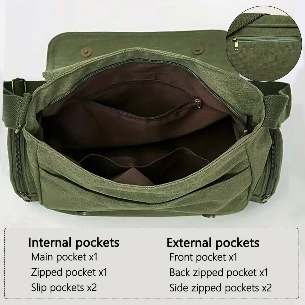 CHICGLOW Pattern Messenger Bag Cute Canvas Crossbody Bags Women/Men Shoulder Messenger Purses Handbags with Pockets