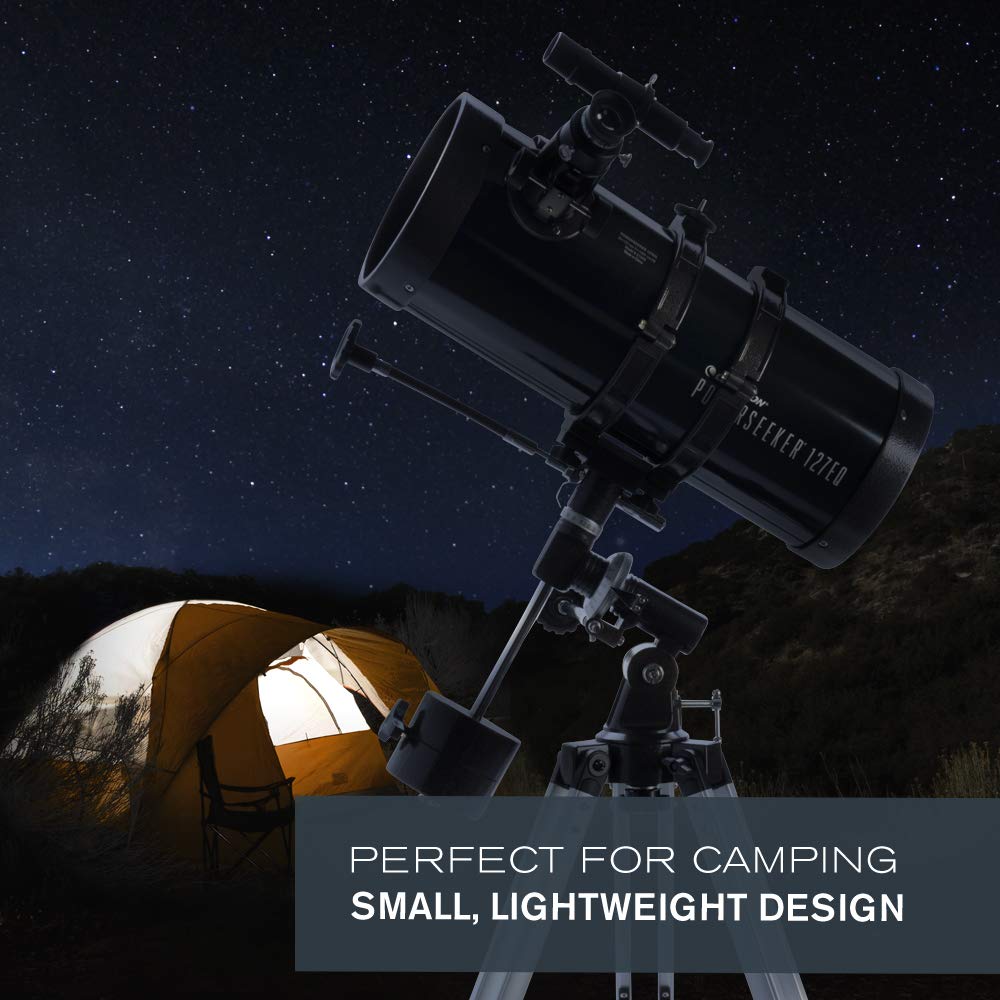 Celestron - PowerSeeker 127EQ Telescope - Manual German Equatorial Telescope for Beginners - Compact and Portable - Bonus Astronomy Software Package - 127mm Aperture