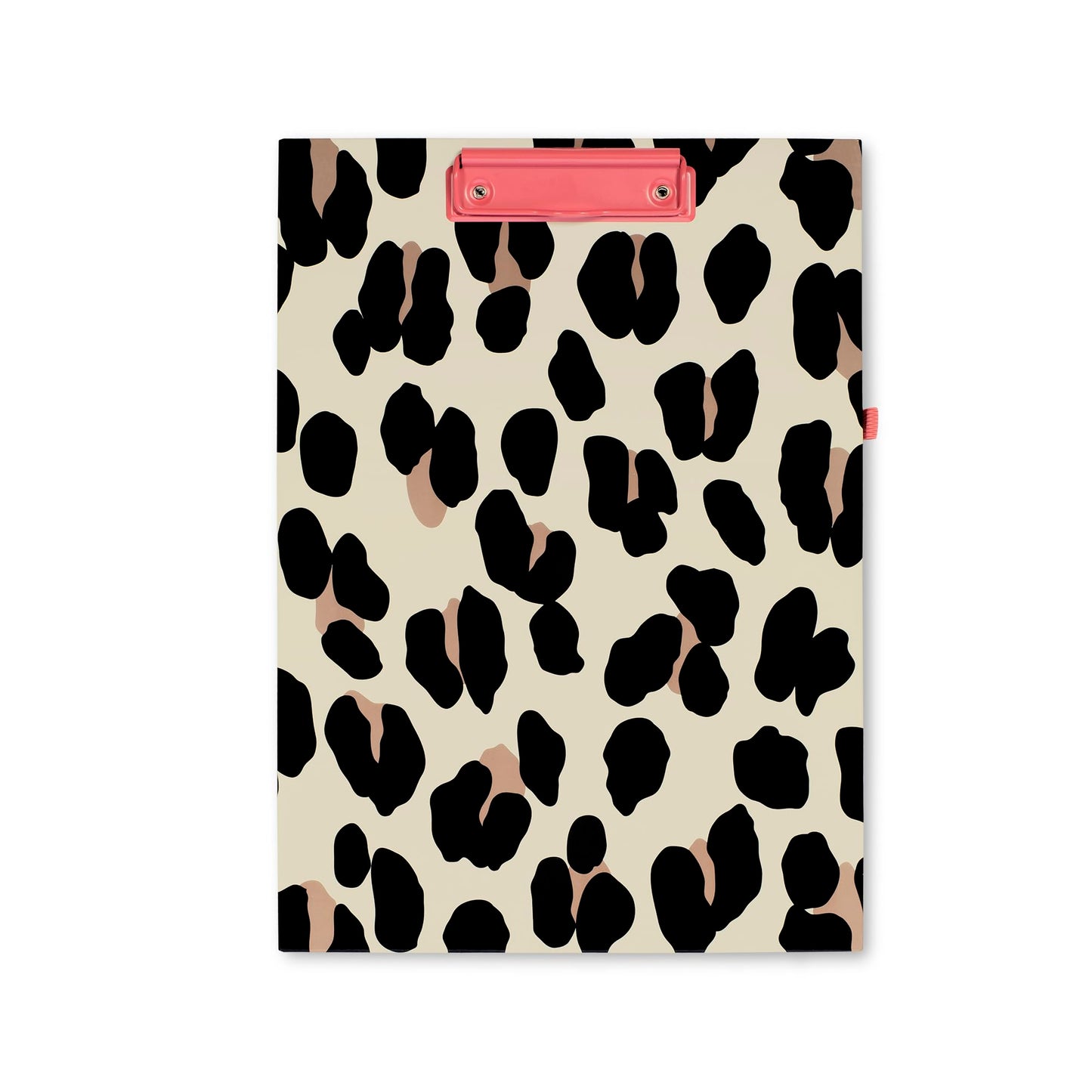 Kate Spade New York Leopard Print Clipboard Folio with Low Profile Clip, Professional Padfolio Includes Lined Notepad, Pen Loop, and Pocket, Forest Feline