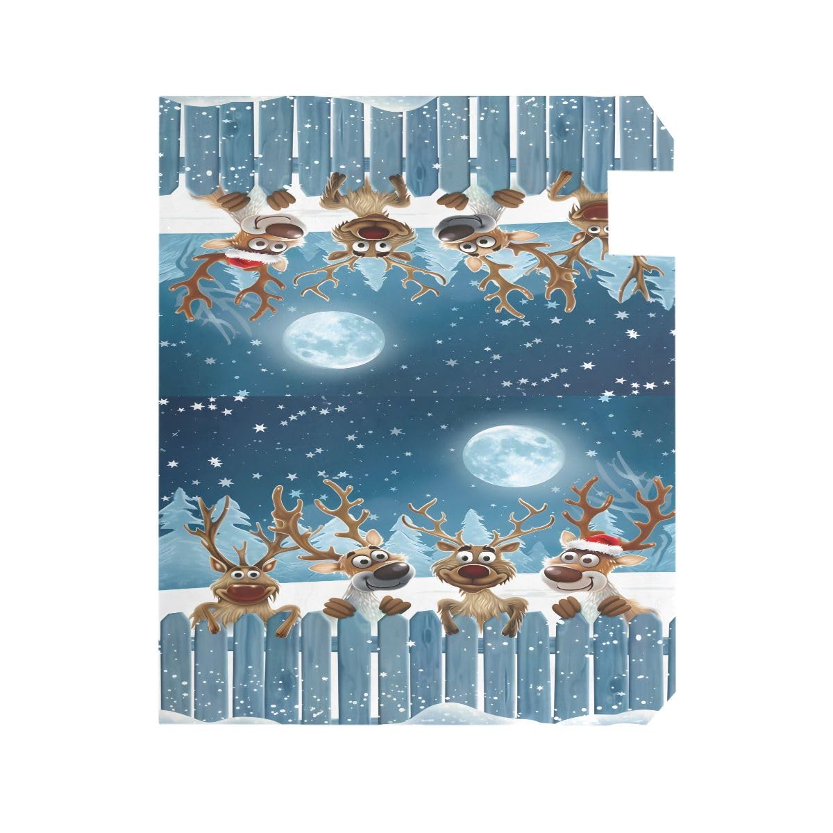 SUABO Christmas Reindeer Mailbox Cover Magnetic Mailbox Wrap Post Letter Box Cover Home Decorative for Standard Mailboxes