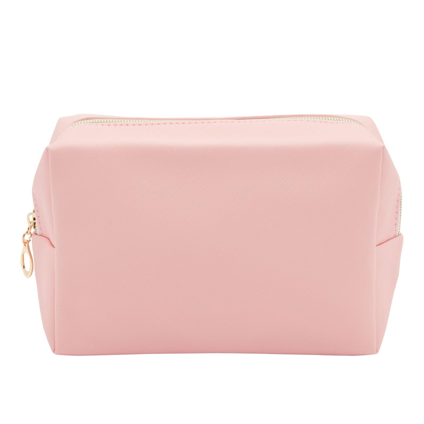 Glamlily 3 Pack Faux Leather Makeup Bag with Zipper, Travel Cosmetic Pouches (3 Pastel Colors)