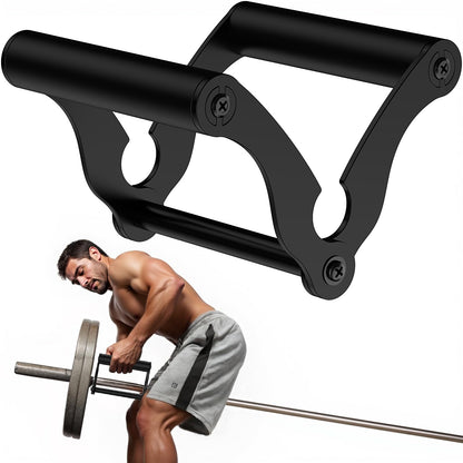 Yuiisenn V Bar Landmine Handle Attachment for Barbell Bar, T-Bar Row Solid Multi-Grip Landmine Handle Attachment with Non-Slip Rubber Handle, Fits Olympic Bars Strength Training Bars,Black