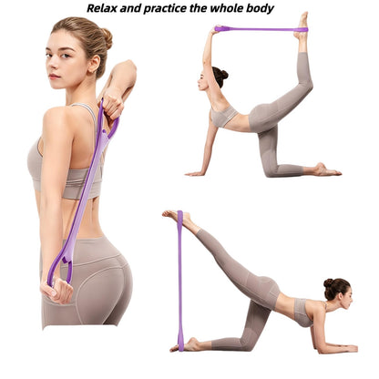 Figure 8 Resistance Band,Silicone Exercise Bands for Women,Arm Resistance Bands,Arm Workout Bands.（Pink）