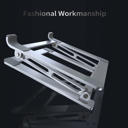 Laptop Stand for Desk - Adjustable Laptop Holder, Portable Laptop Riser with Multi-Angle Height Adjustable Computer Stand for MacBook Air/Pro and More Notebooks 10-17.3" - Grey