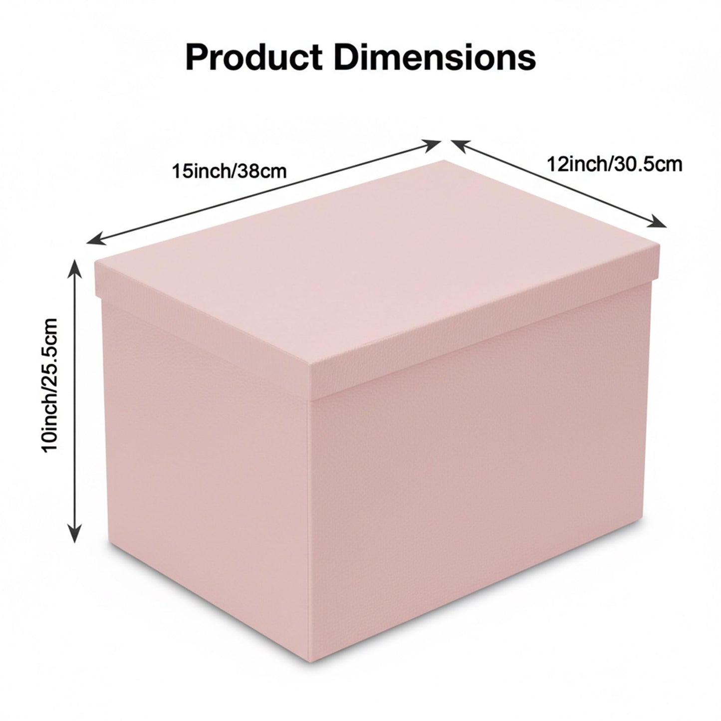 Rinrda Extra Large Gift Box,15x12x10 Inches,Pink Gift Boxes with Lids for Presents,10-inch Deep Box for Birthday Weddings Christmas Valentine's Day.Contains Card Ribbon Shredded paper.